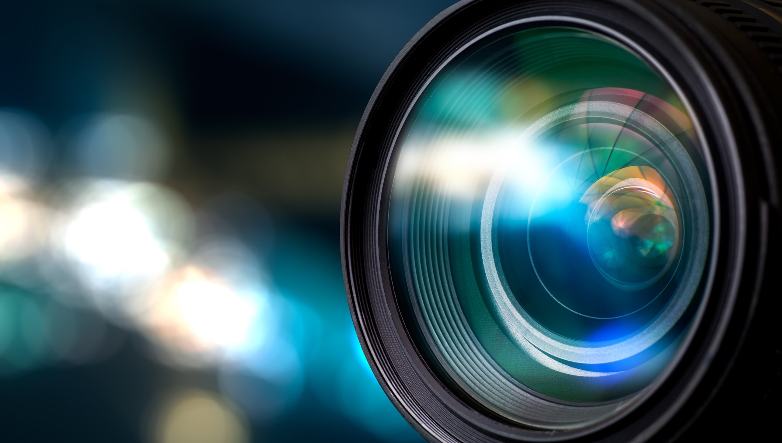 Photograph of a professional camera lens